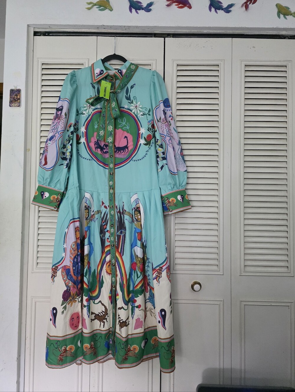 ALEMAIS Multicolor Evergreen Shirt Dress - Picture 8 of 16